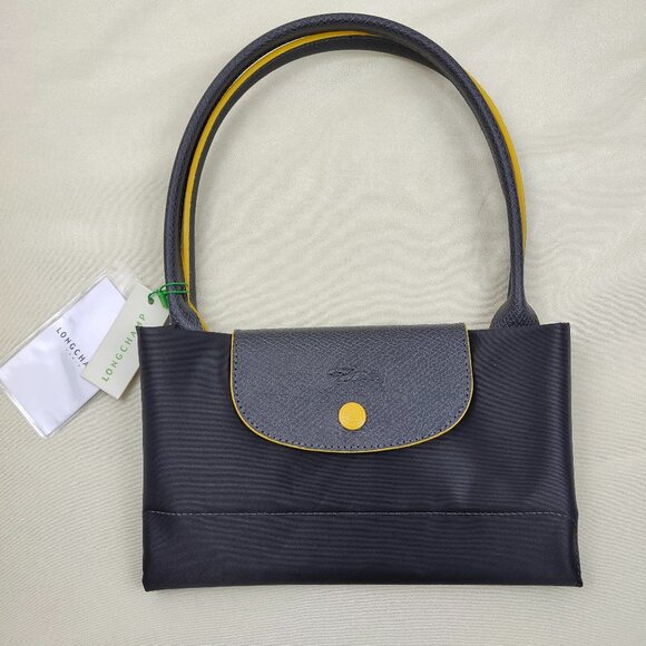 NWT Longchamp Le Pliage Original Large Shoulder Nylon Bag Tote IN Drak grey - Picture 14 of 15